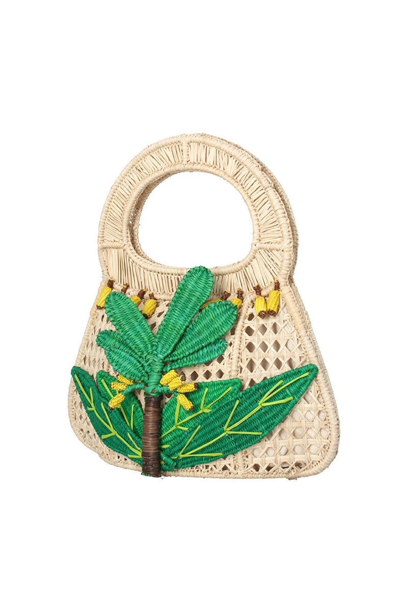 PARADISE HANDBAG IN NATURAL GREEN - CULT MIA