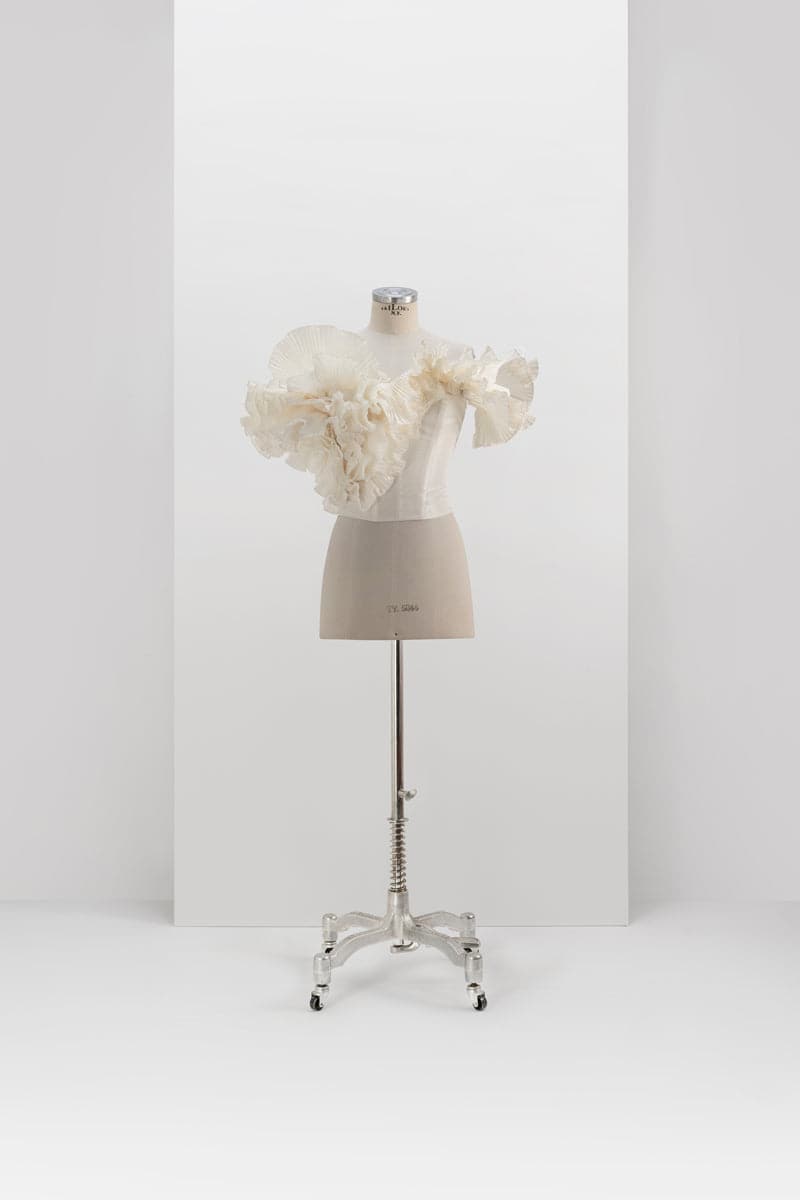 WHITE PLISSÉ CORSET - CULT MIA