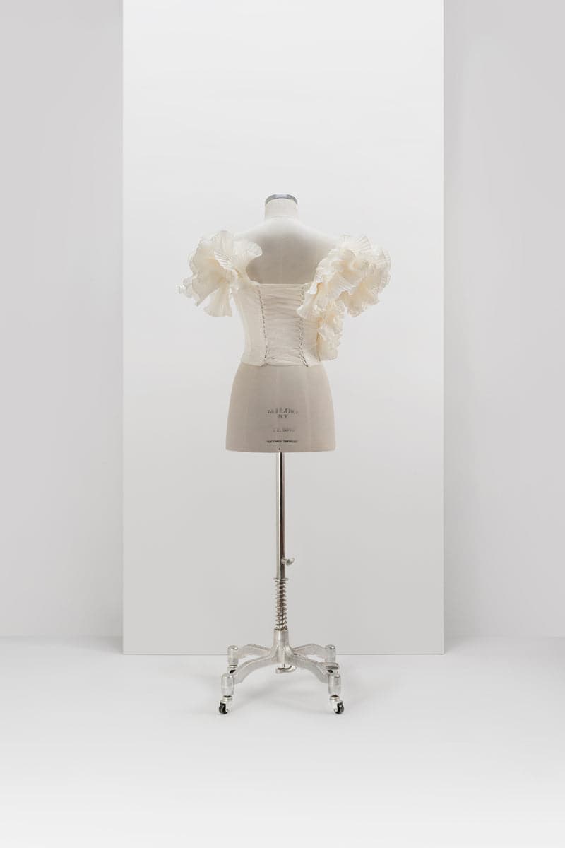 WHITE PLISSÉ CORSET - CULT MIA