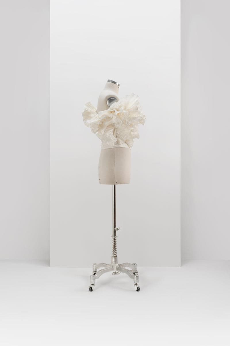 WHITE PLISSÉ CORSET - CULT MIA