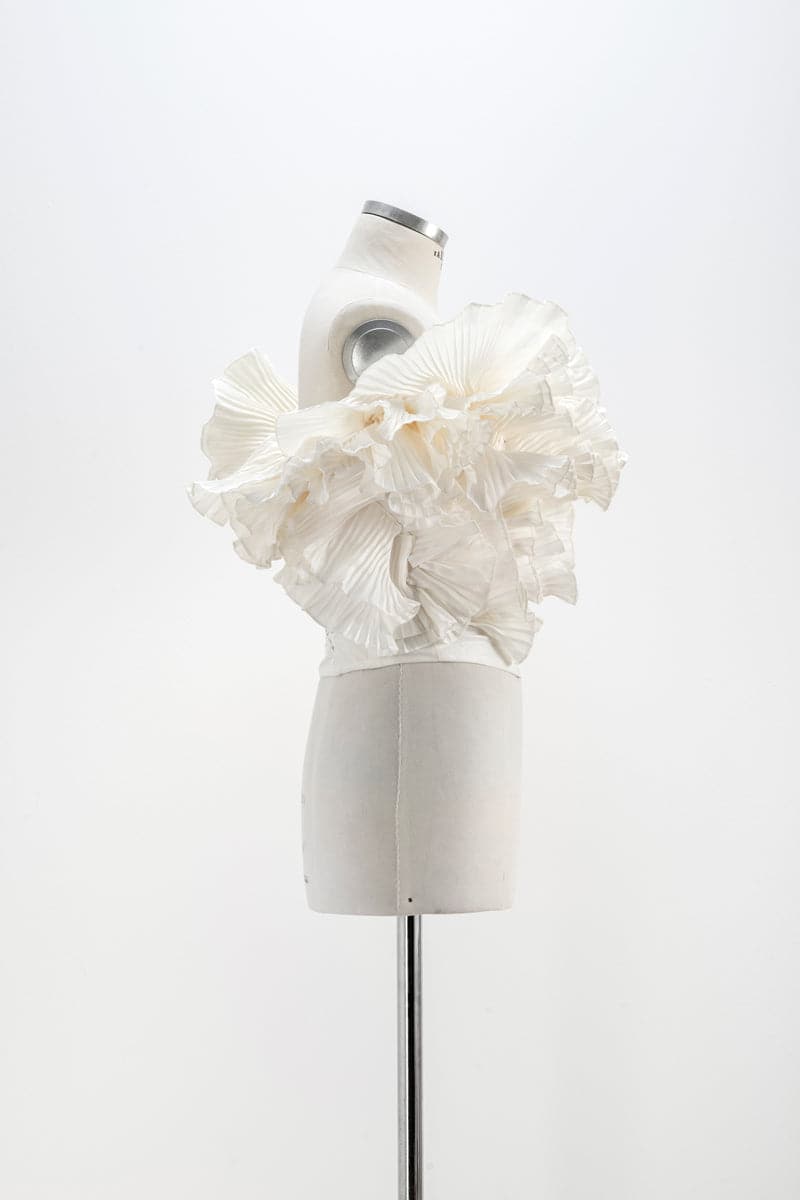 WHITE PLISSÉ CORSET - CULT MIA