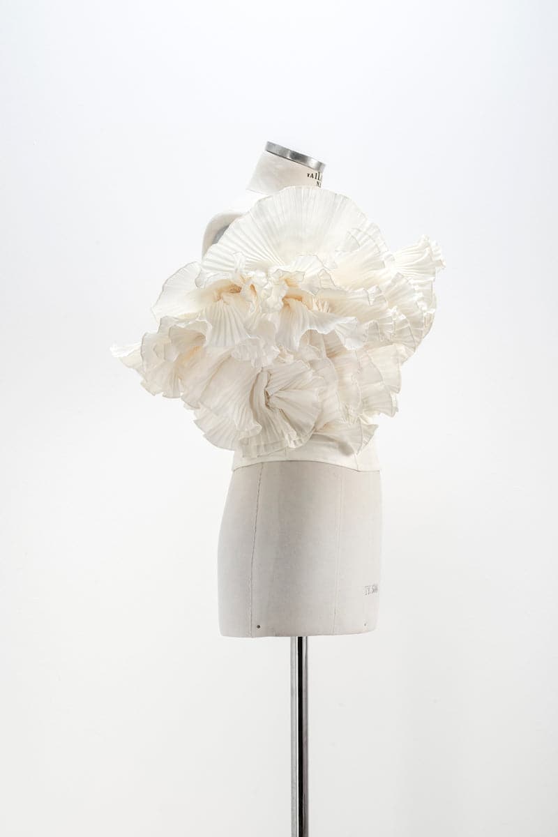 WHITE PLISSÉ CORSET - CULT MIA