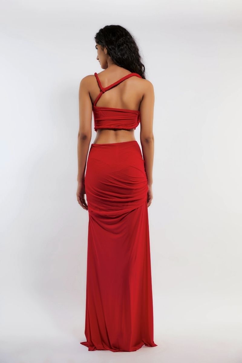 SAL RED CUT-OUT GOWN - CULT MIA