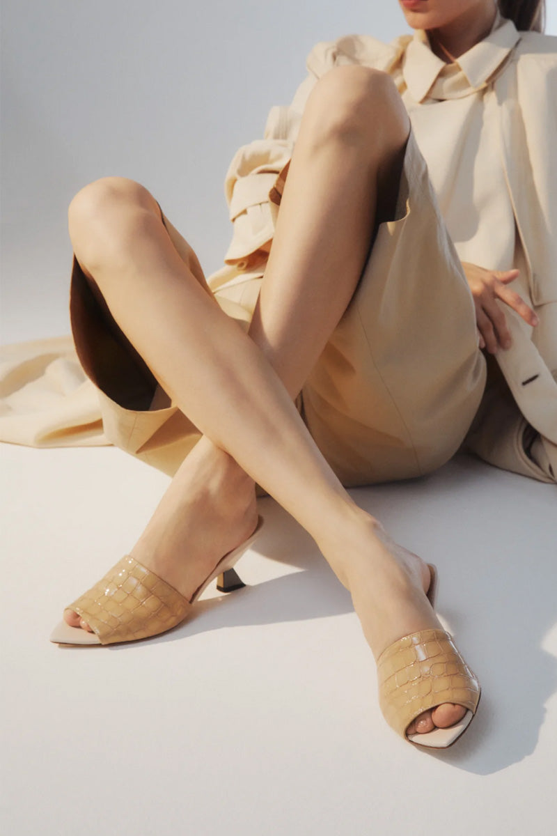 SANDALO COCO SABBIA HEELS - CULT MIA
