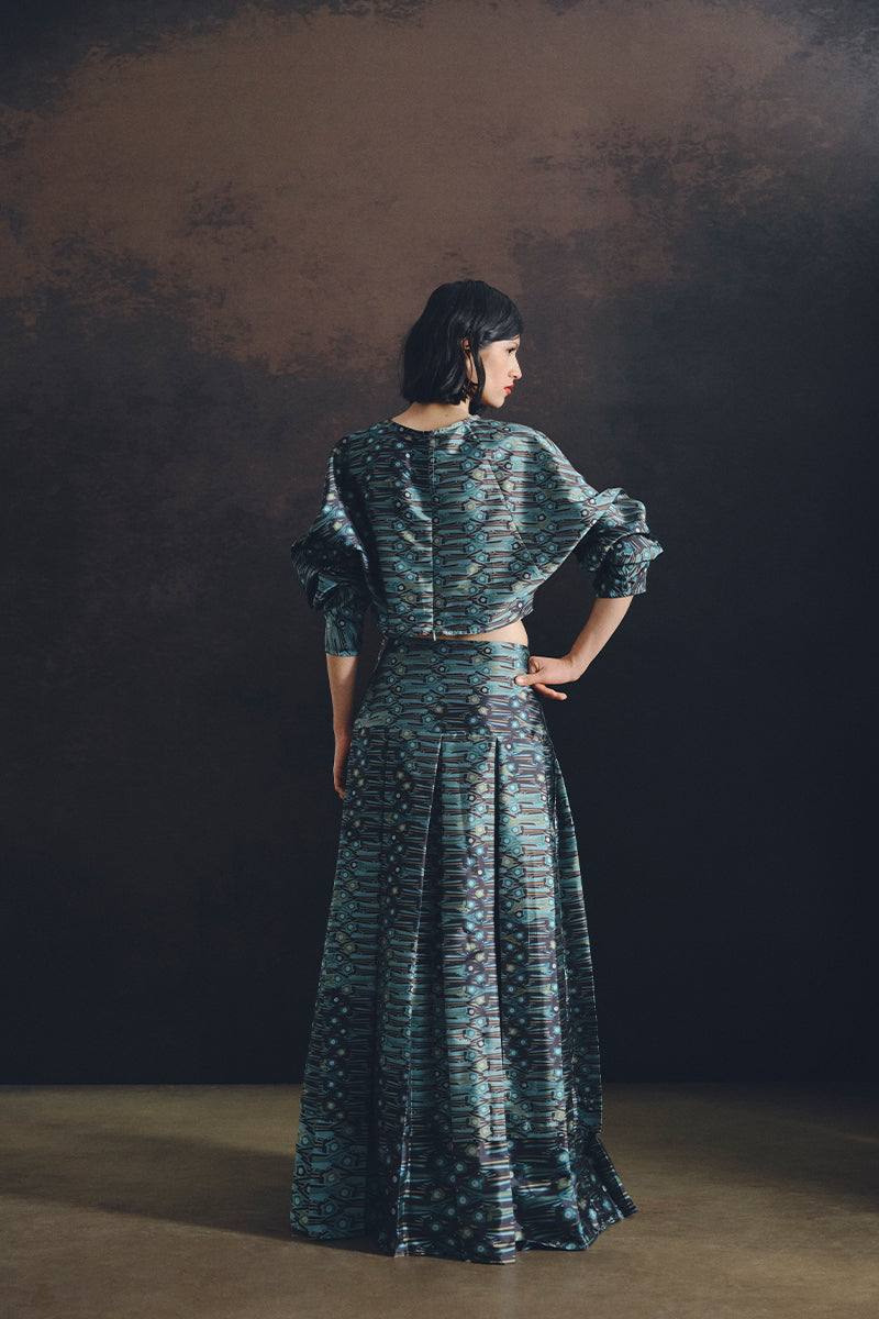 SASTRE ONDA SKIRT IN AQUA - CULT MIA
