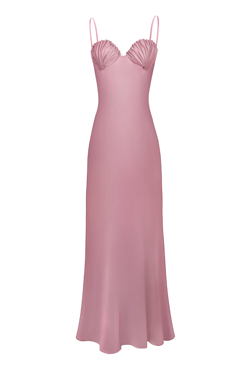 paiva slip dress in satin lilac Paiva Slip Dress in Satin Purple