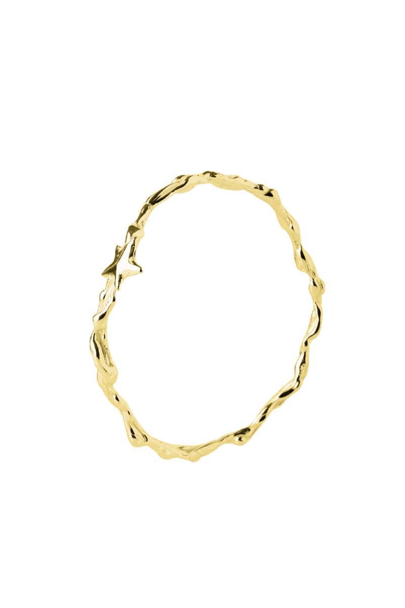 GOLD STAR CLOSED BANGLE - CULT MIA