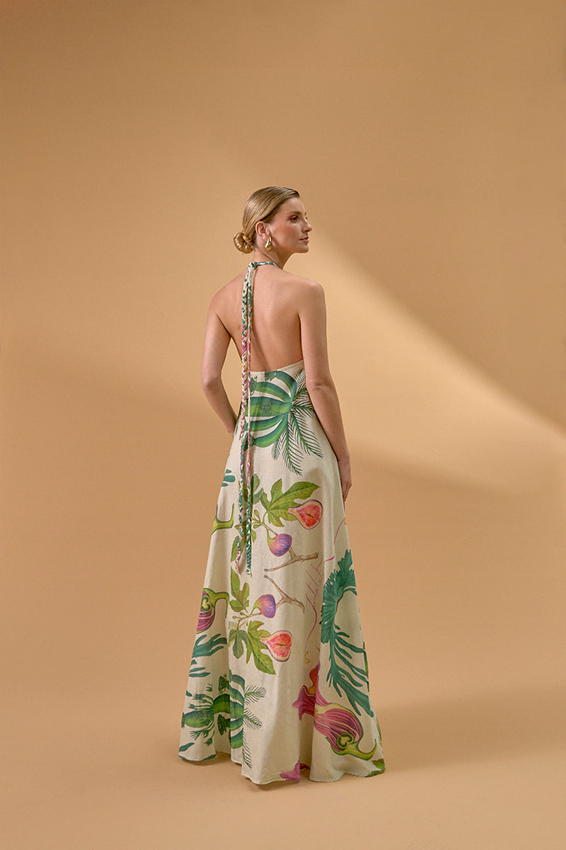TRISHA DRESS IN LINEN FLORAL - CULT MIA