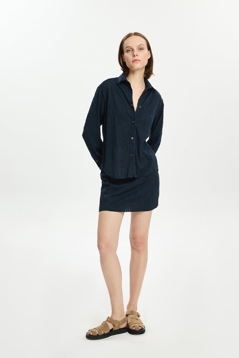 TEXTURED OVERSIZE SHIRT - CULT MIA
