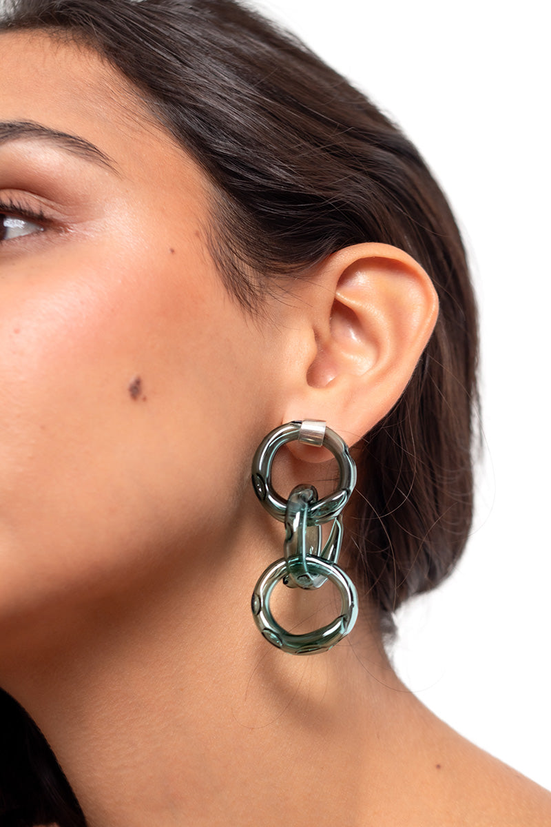 TRIPLE HOOPS IN TURQUOISE - CULT MIA
