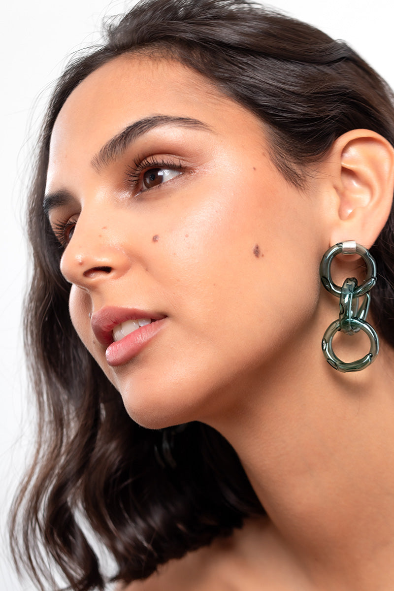 TRIPLE HOOPS IN TURQUOISE - CULT MIA