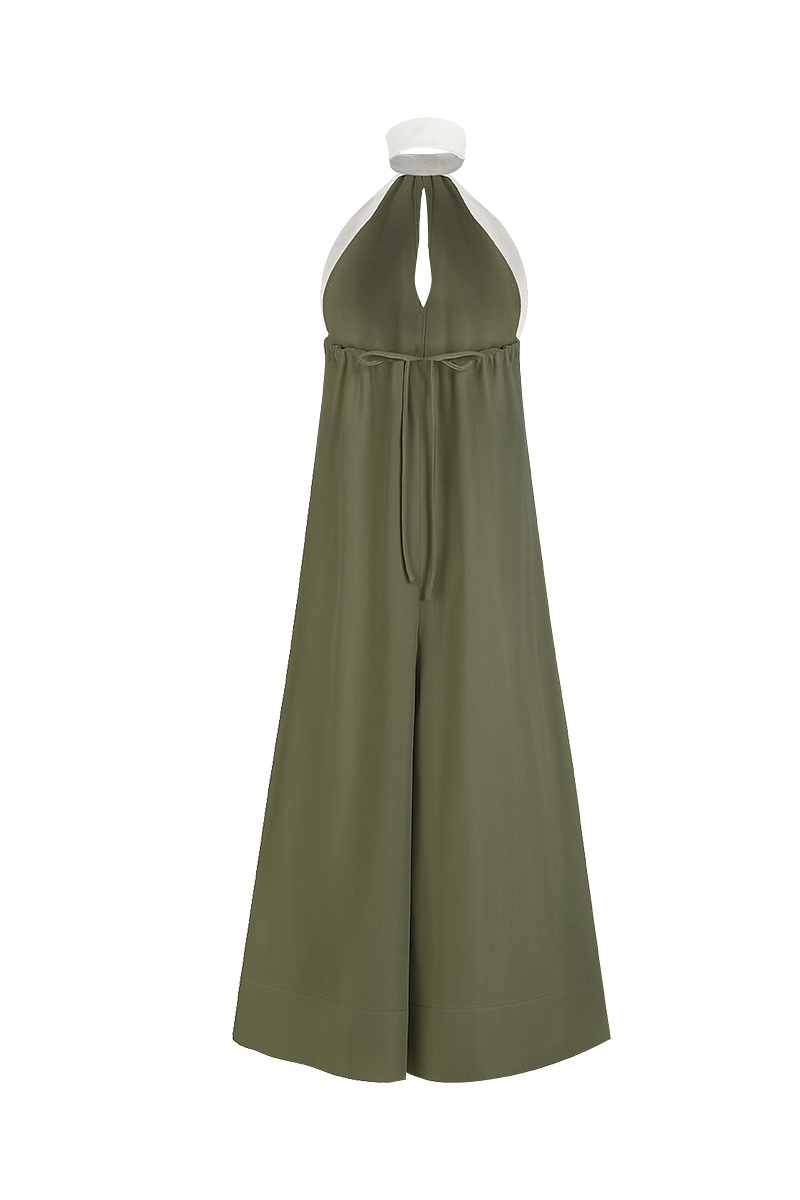 TULIP DRESS IN DUSKY GREEN - CULT MIA