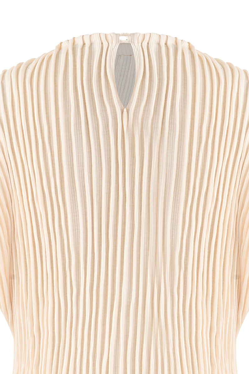 TULIPAN FURROWS DRESS IN IVORY - CULT MIA