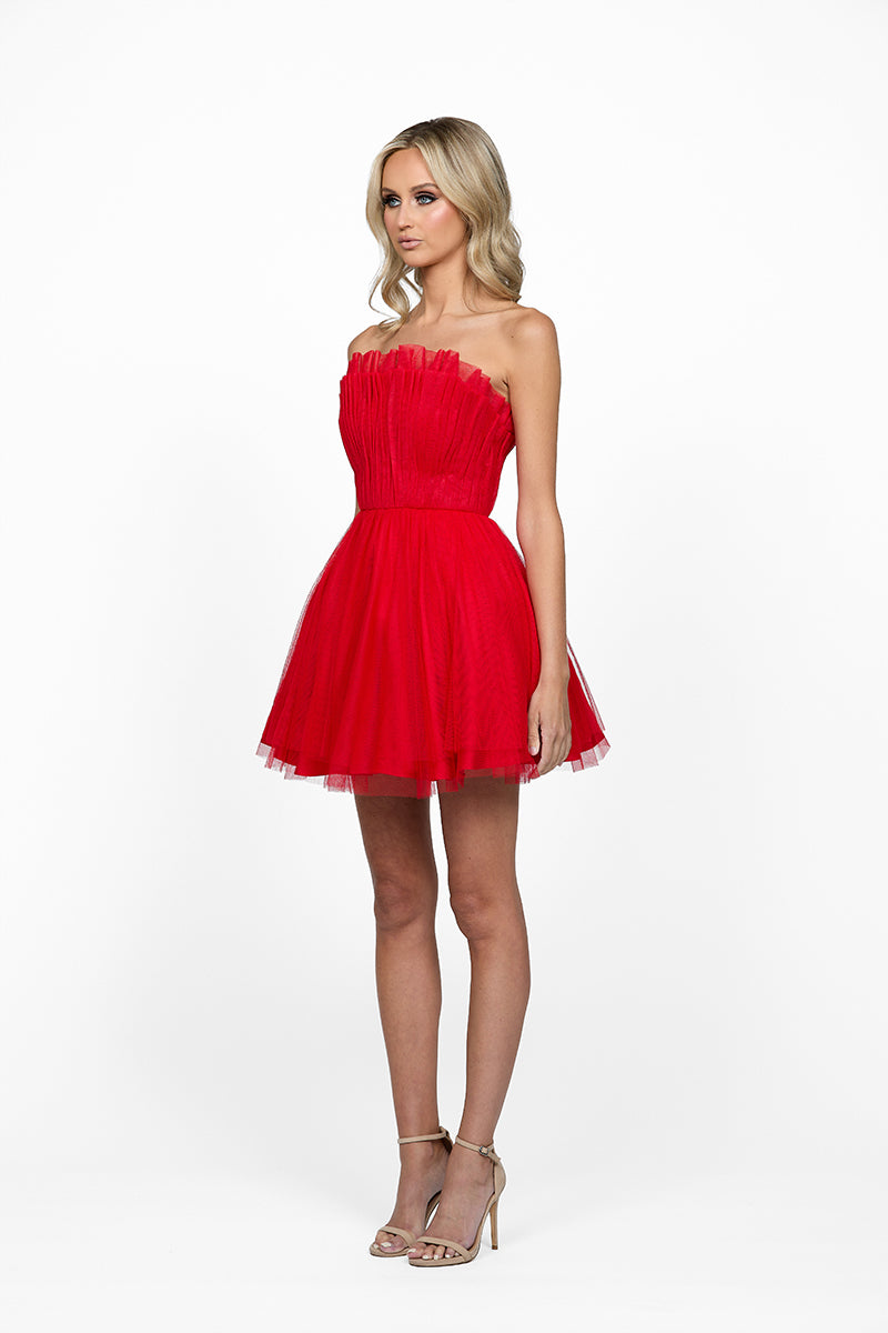 ALONDRA STRAPLESS MINI DRESS - CULT MIA