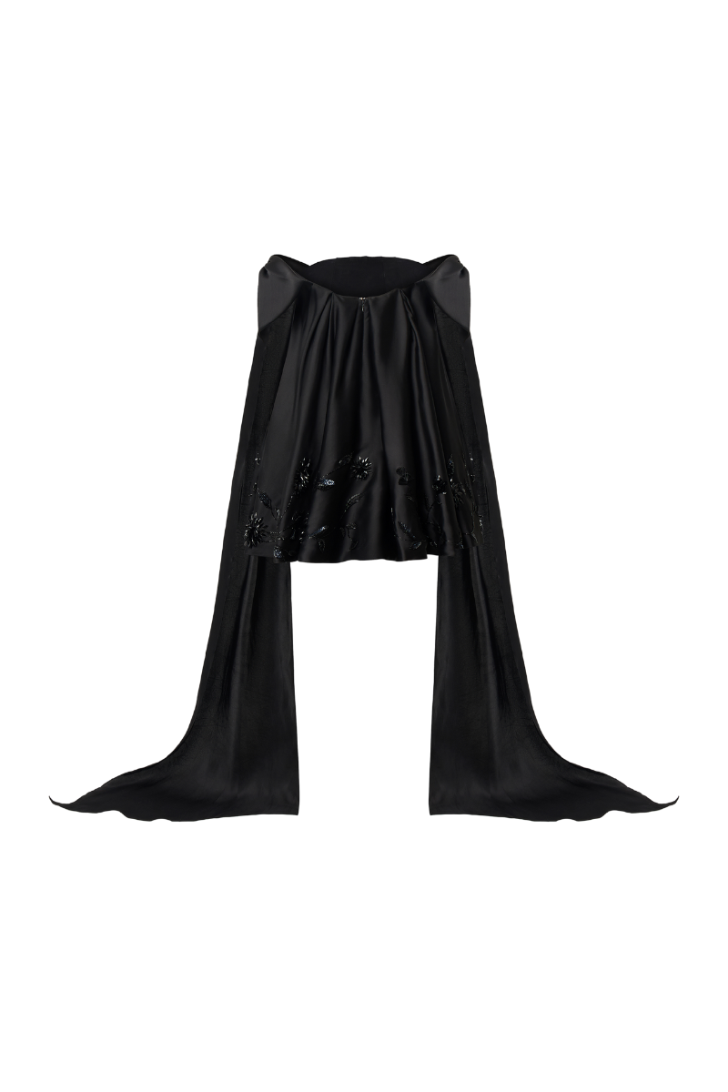 EMBELLISHMENT OFF-SHOULDER MESH MINI DRESS - CULT MIA
