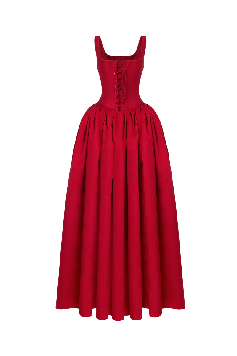 RAELYNN BALL GOWN LOOSE STRAP TAFFETA GOWN - CULT MIA