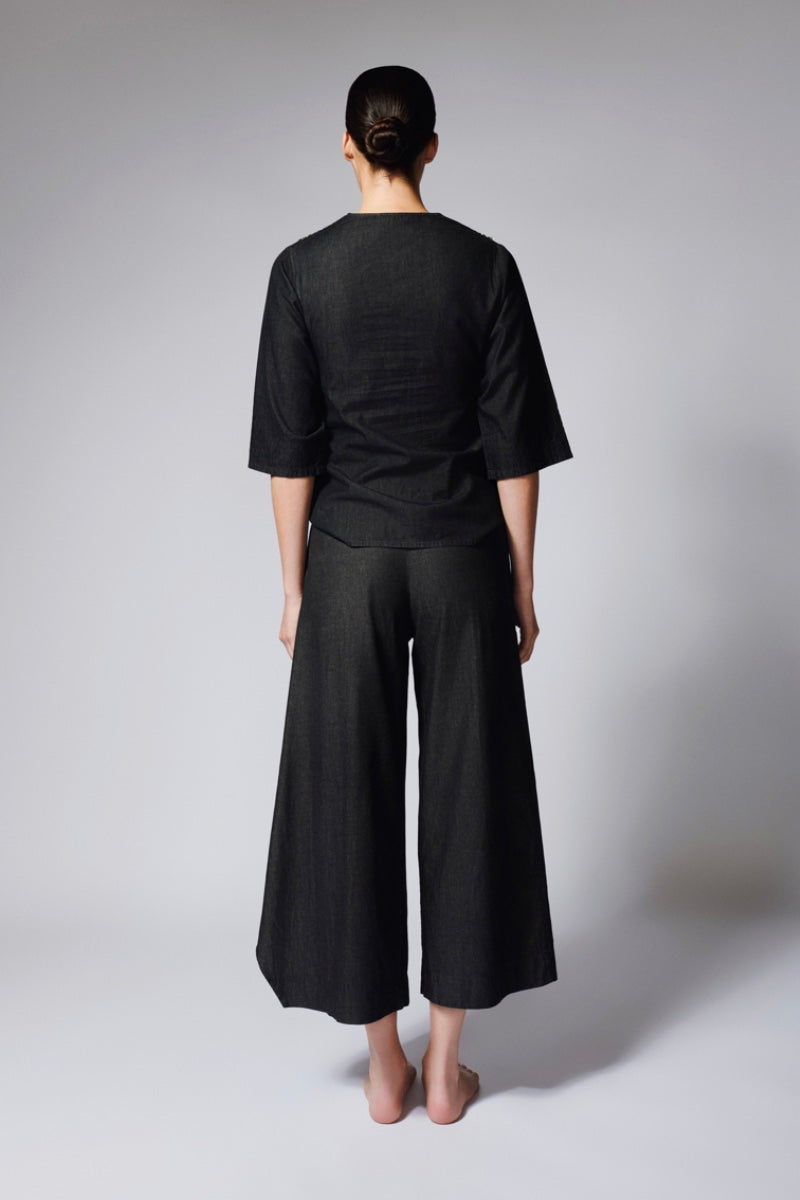 LATERAL FLAP JEANS IN DARK GRAY - CULT MIA
