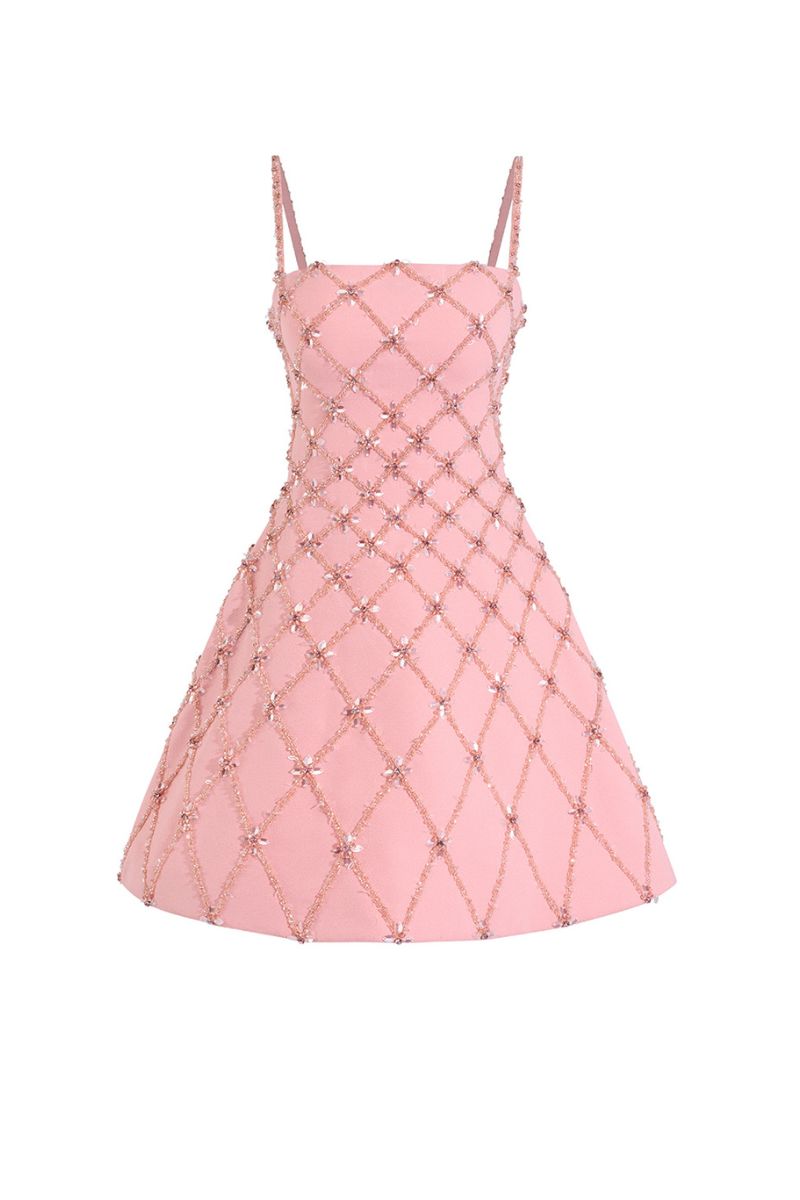 ROSE QUARTZ NET DRESS | CULT MIA | Le Thanh Hoa ROSE QUARTZ NET DRESS | CULT MIA | Le Thanh Hoa