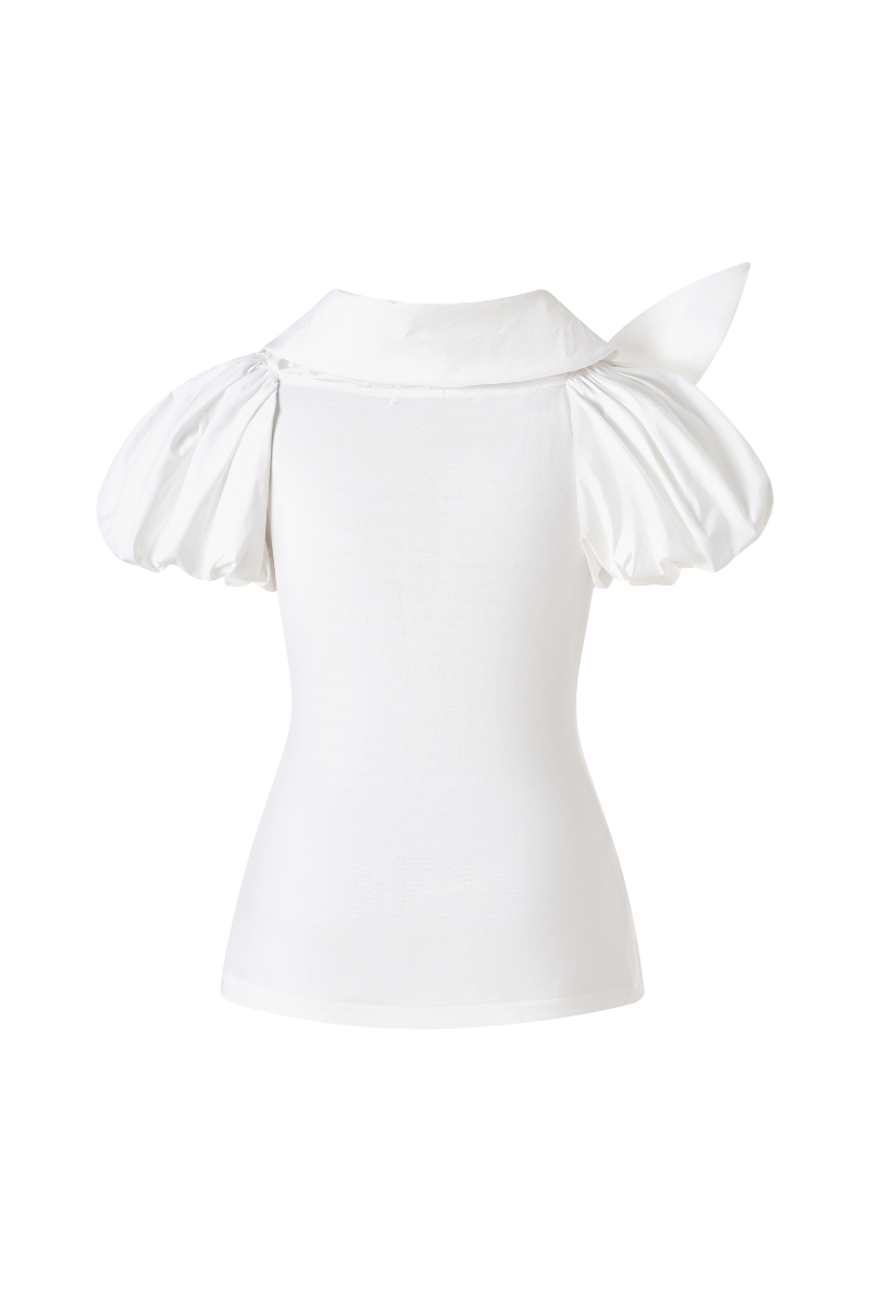 PUFF SLEEVE COTTON TOP - CULT MIA