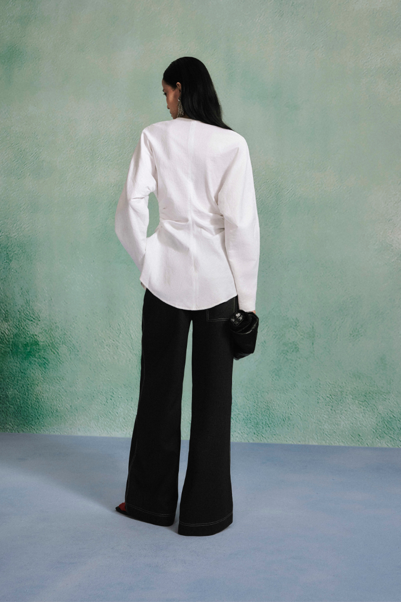 HOURGLASS LINEN LONG SLEEVE SHIRT - CULT MIA