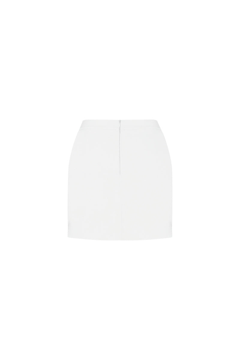 MINI SKIRT IN WHITE - CULT MIA