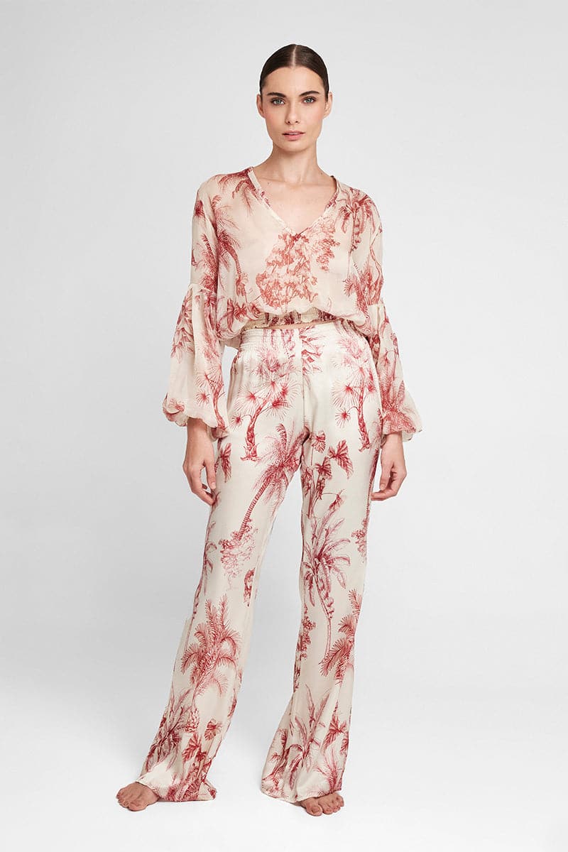 PROVENCE SATIN SILK PANTS | Aguaclara | CULT MIA