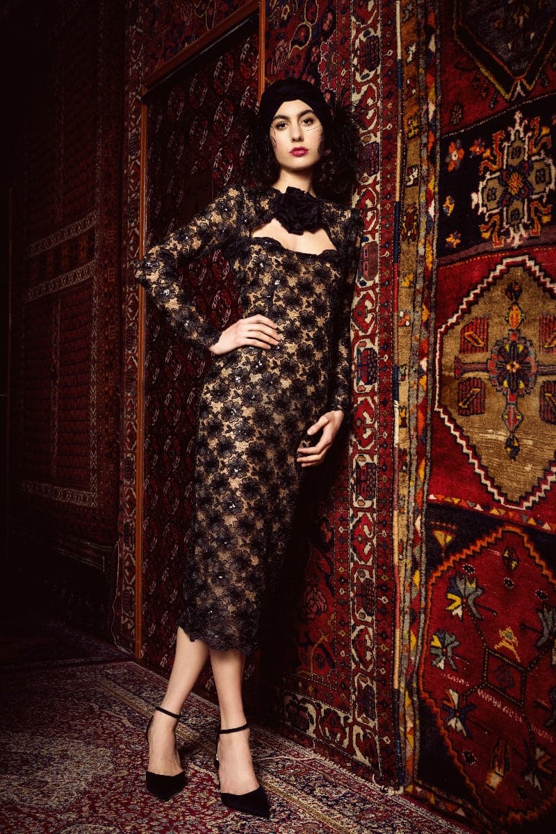 DINA CUT-OUT SEQUINED-TULLE MIDI DRESS - CULT MIA