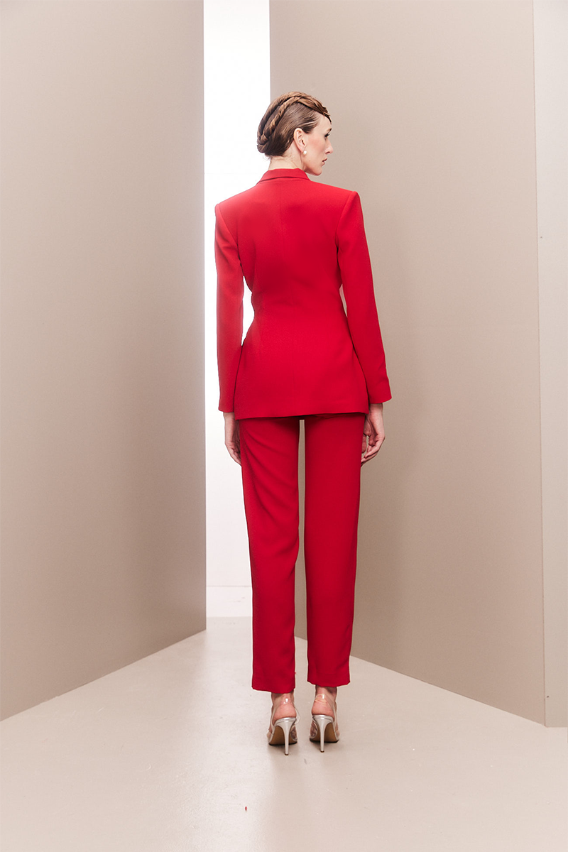 RED HOURGLASS SUIT SET - CULT MIA