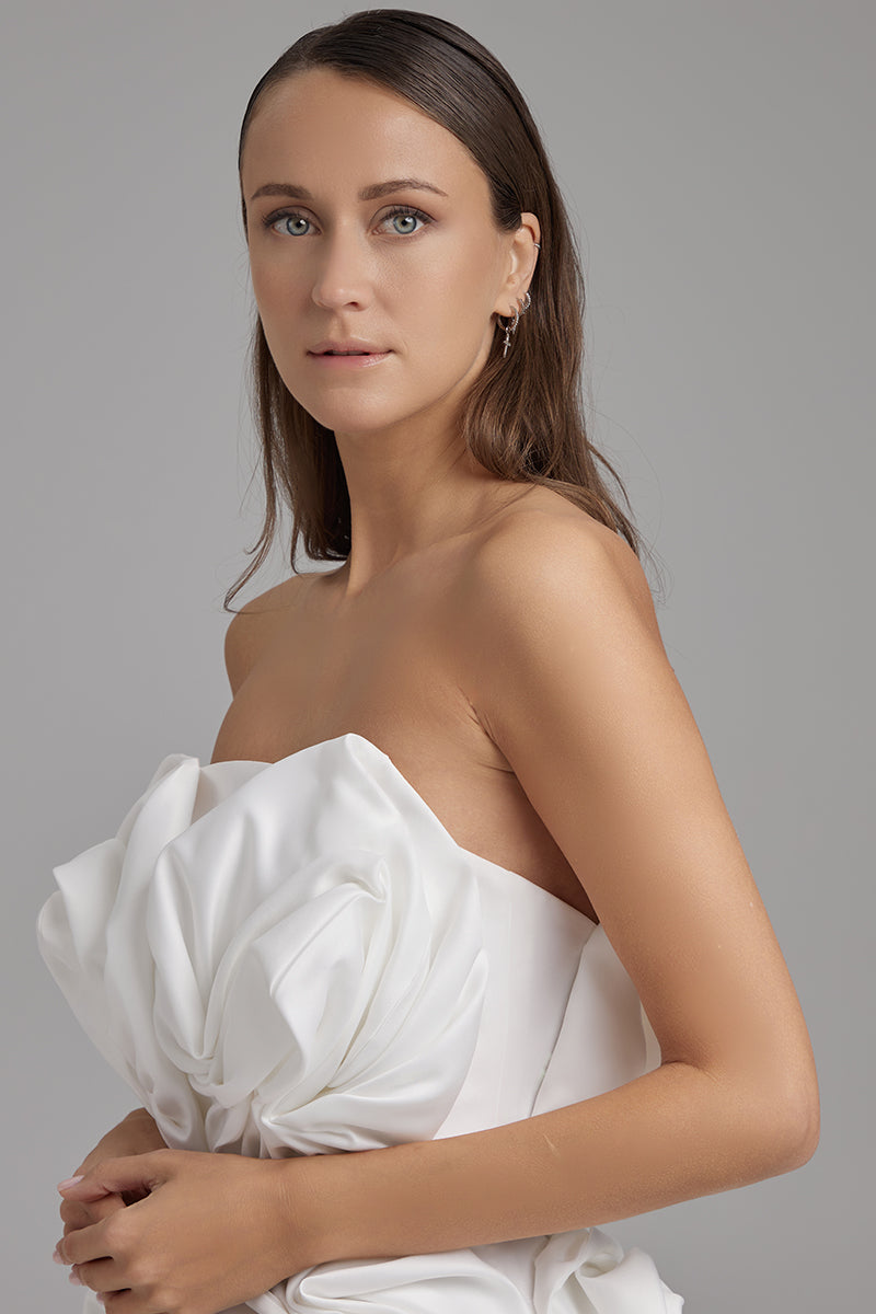 LILLY STAR WHITE ROSE DRESS - CULT MIA