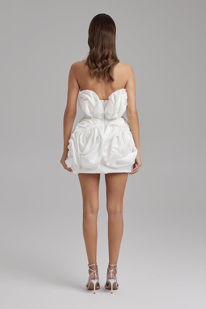LILLY STAR WHITE ROSE DRESS - CULT MIA