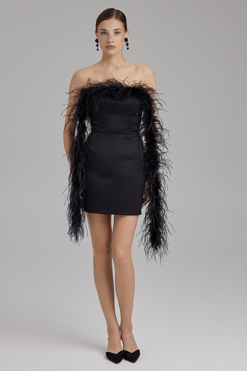 TALIA JET BLACK DRESS - CULT MIA