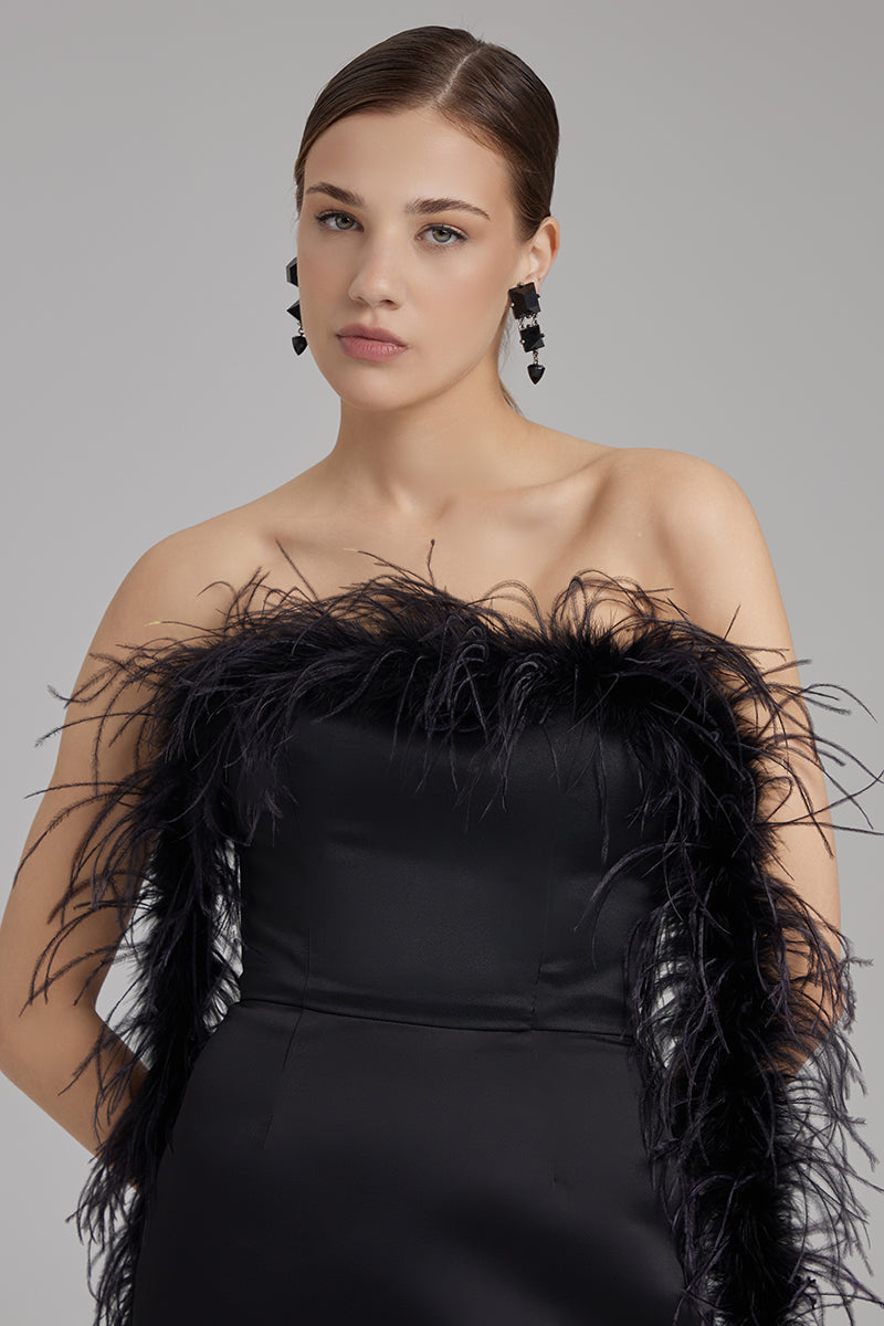 TALIA JET BLACK DRESS - CULT MIA