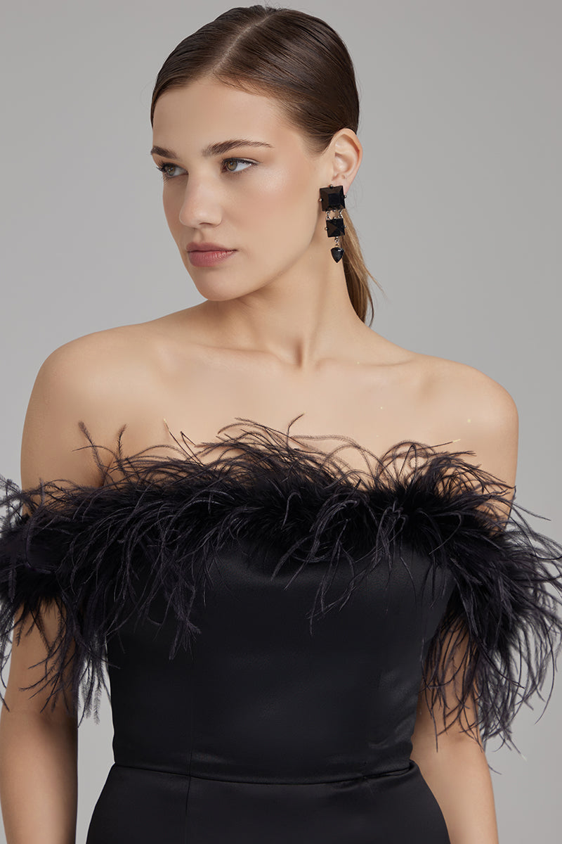 TALIA JET BLACK DRESS - CULT MIA
