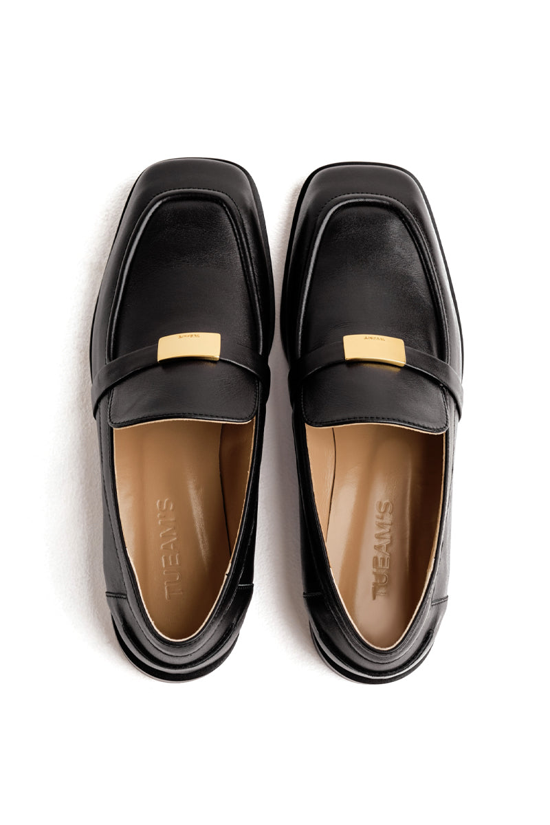 LOAFERS BRINNEY IN BLACK LEATHER - CULT MIA