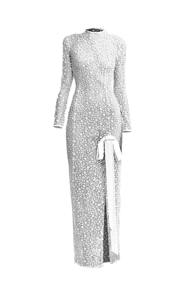 SEQUIN EMBROIDERED DRESS IN WHITE | CULT MIA | Compte Spain SEQUIN EMBROIDERED DRESS IN WHITE | CULT MIA | Compte Spain
