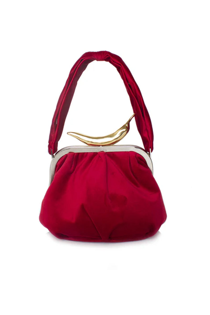 CHILI ON RED VELVET BELLA HANDBAG - CULT MIA