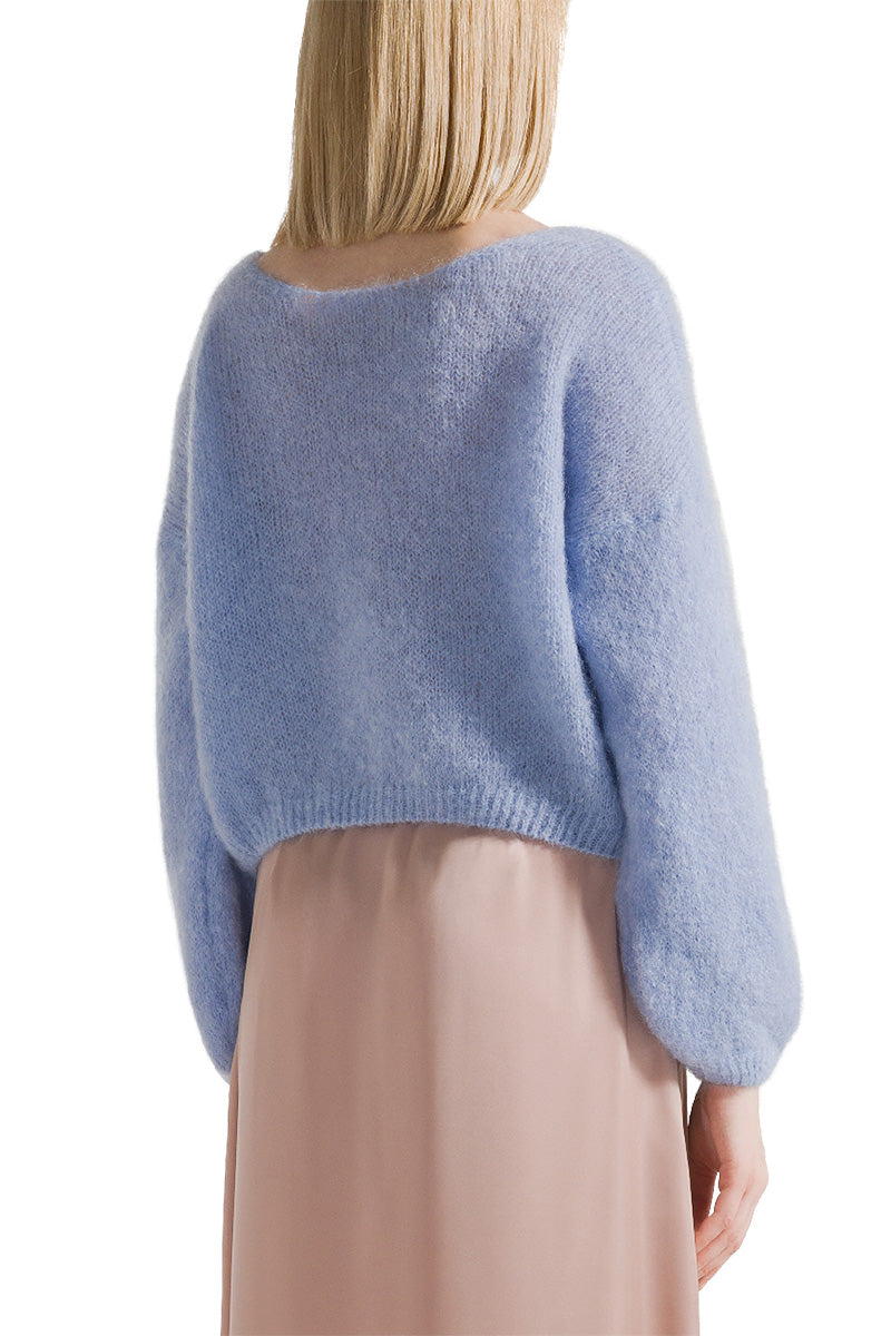 CORNELIA CROPPED IN LIGHT BLUE - CULT MIA