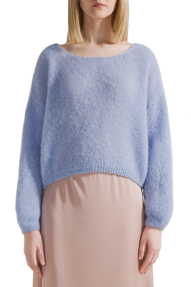 CORNELIA CROPPED IN LIGHT BLUE - CULT MIA