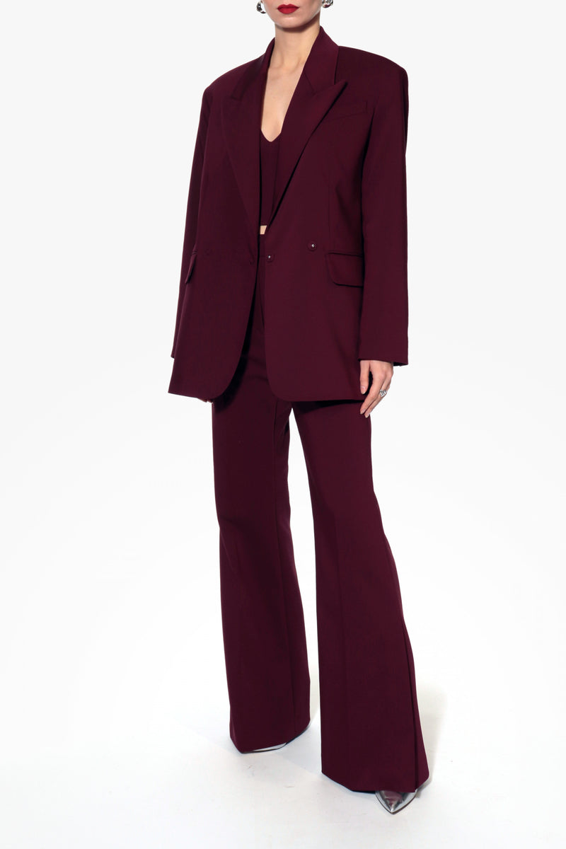 BLAIR BLAZER IN BURGUNDY WINE - CULT MIA