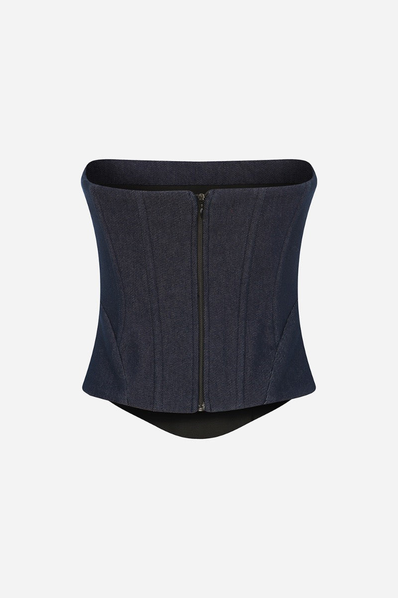 EVA DENIM CORSET - CULT MIA