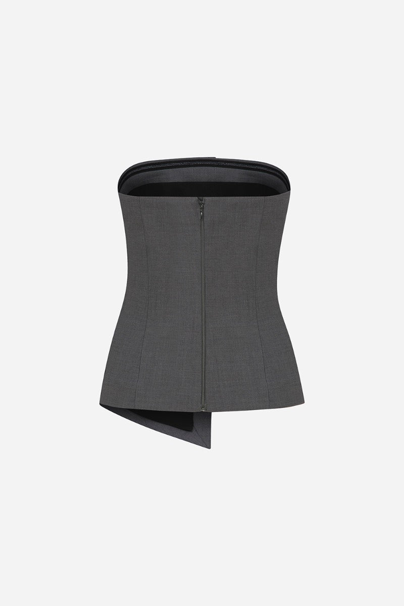 EVE STRAPLESS TOP WITH BUTTON DETAIL - CULT MIA