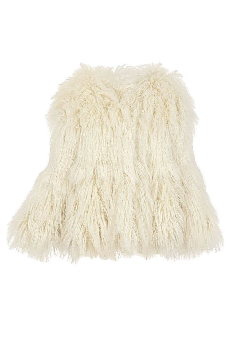 CREAM FAUX FUR JACKET | Fortini | CULT MIA