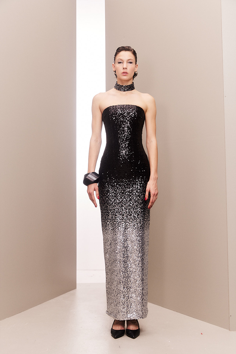 SPARKLING OMBRE TUBE GOWN - CULT MIA