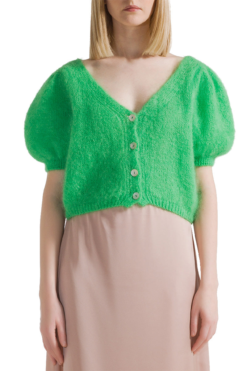 HARPER CARDIGAN IN BRIGHT GREEN - CULT MIA