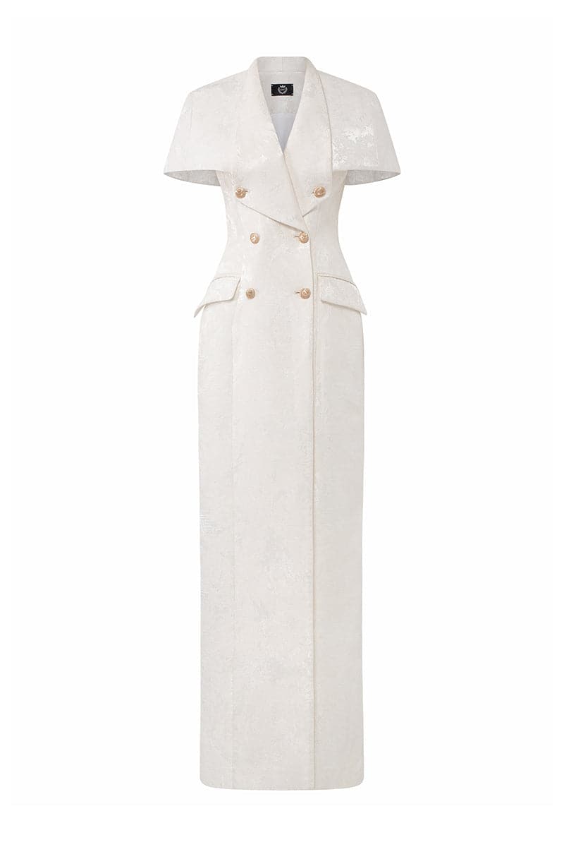 LONG DRESS-COAT WITH MINI CAPE | CULT MIA | I.H.F LONG DRESS-COAT WITH MINI CAPE | CULT MIA | I.H.F