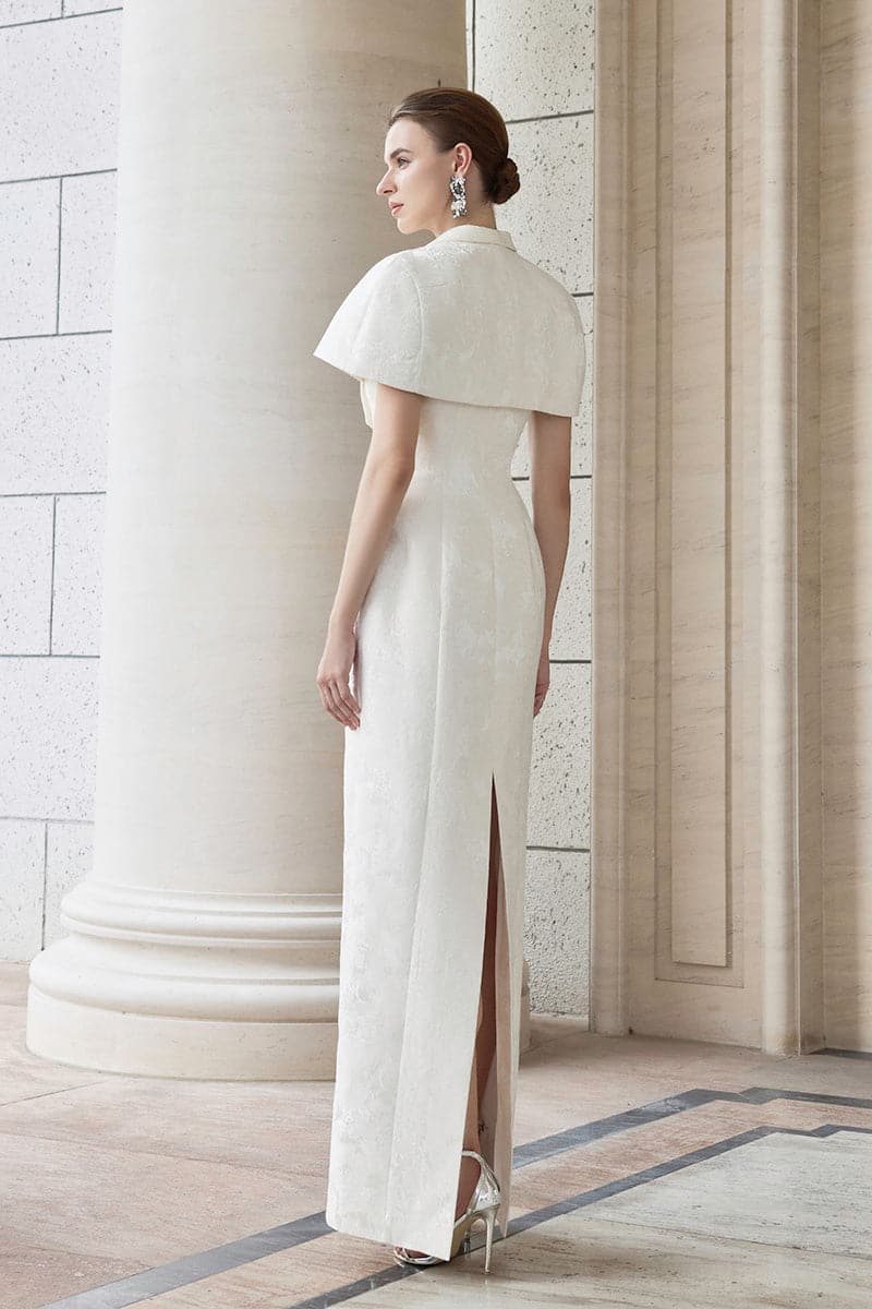 LONG DRESS-COAT WITH MINI CAPE | IHF | CULT MIA