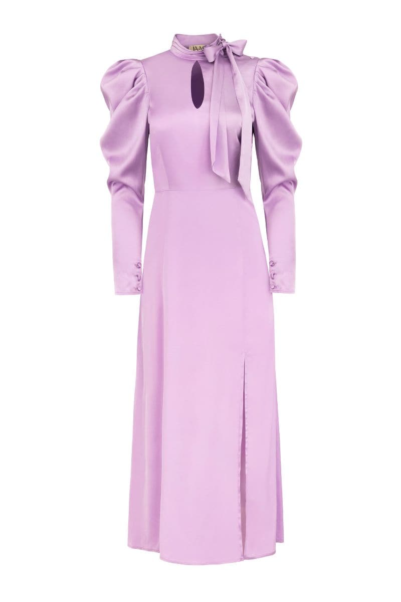 LILAC TIE-DETAILED MIDI DRESS | JAAF | CULT MIA