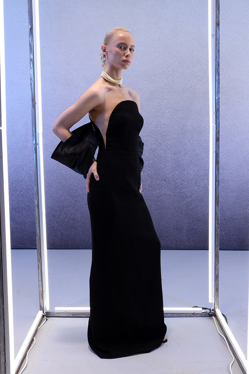 CIRCULAR BODICE FULL-LENGTH GOWN | Joanna Andraos | CULT MIA