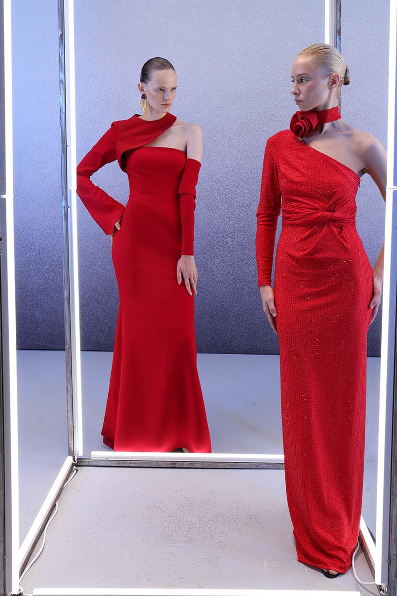 SCARLET CORSET MAXI DRESS | Joanna Andraos | CULT MIA