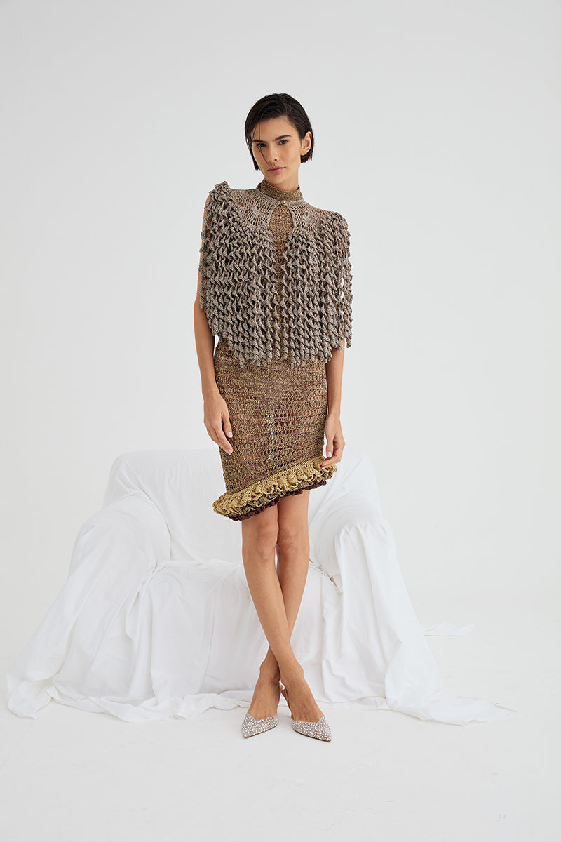 ROMANTIC SHAWL IN ARTISANAL CROCHET - CULT MIA